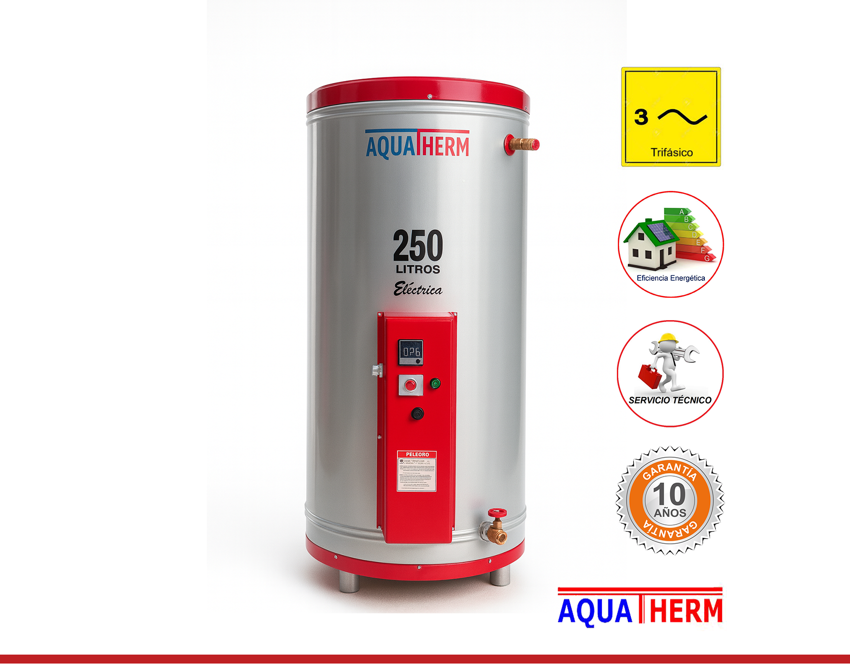 TERMA ELECTRICA INDUSTRIAL - TRIFASICO - 250 LITROS
